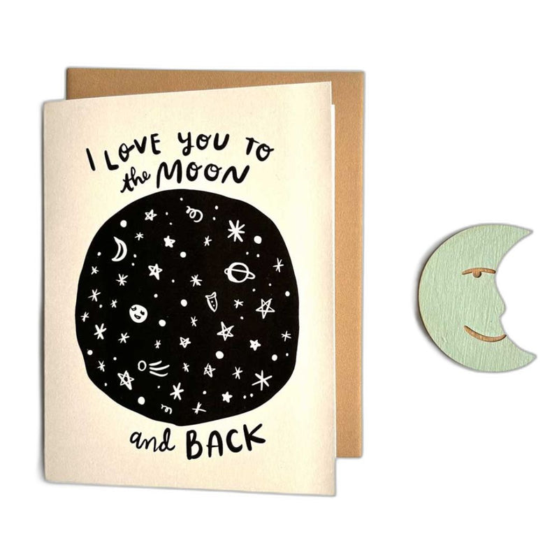 SNOM Love You To The Moon Card and Magnet -  - Cards - Feliz Modern