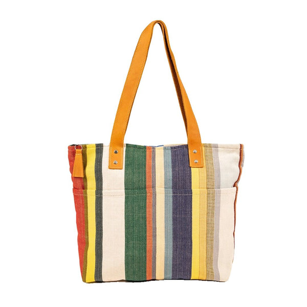 AIPO Yellow Striped Tote -  - Bags - Feliz Modern