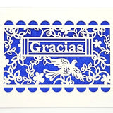 TWH Papel Picado Card - Gracias - Dark Blue - Cards - Feliz Modern