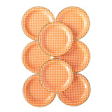 MMEY Orange Gingham Plates -  - Party Supplies - Feliz Modern