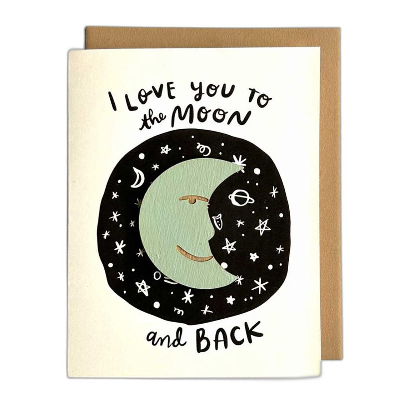 SNOM Love You To The Moon Card and Magnet -  - Cards - Feliz Modern