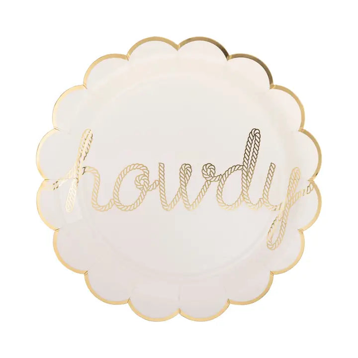 MMEY Howdy Paper Plate - - Party Supplies - Feliz Modern