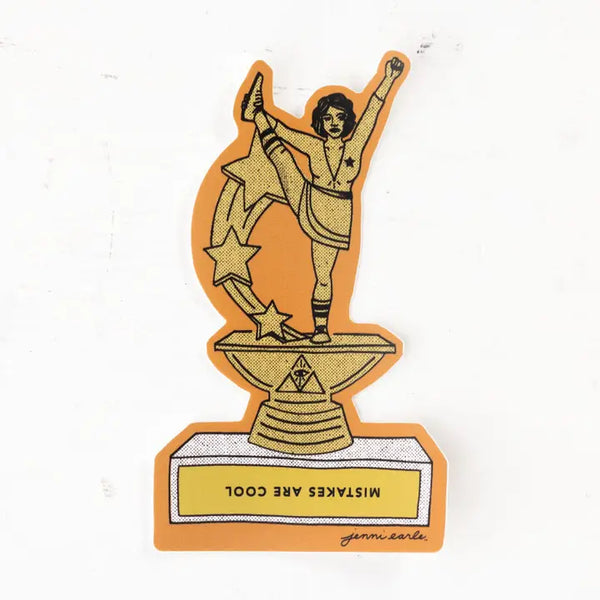 JNE Mistakes Are Cool Trophy Sticker -  - Stickers - Feliz Modern