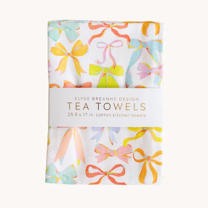 EBD Rainbow Bows Tea Towels - - Tea Towels & Napkins - Feliz Modern