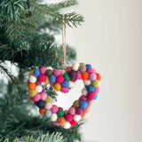 DHRD Pompom Heart Wreath Ornament -  - Christmas - Feliz Modern