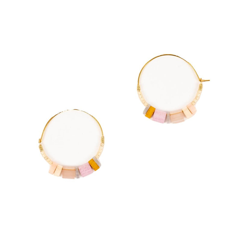 AIPO Cream Hoop Earrings -  - Earrings - Feliz Modern