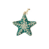 MECN Embroidered Star Ornament - Green - Christmas - Feliz Modern