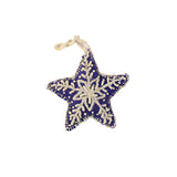 MECN Embroidered Star Ornament - Indigo - Christmas - Feliz Modern