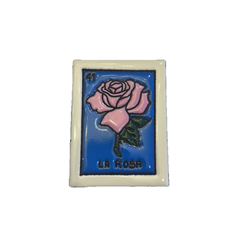 AAES Loteria Tile - La Rosa - Coasters - Feliz Modern