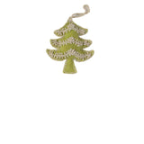 MECN Embroidered Tree Ornament - Neon Green - Christmas - Feliz Modern