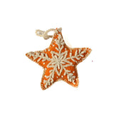 MECN Embroidered Star Ornament - Orange - Christmas - Feliz Modern