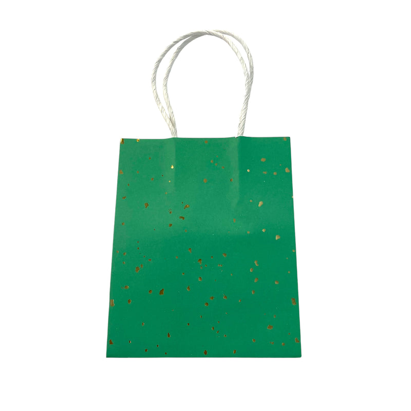 PPSW Bright Colored Gold Speckled Gift Bag - Green - Gifting Supplies - Feliz Modern