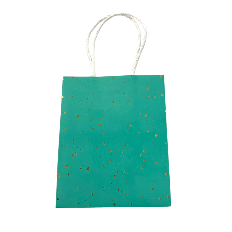 PPSW Bright Colored Gold Speckled Gift Bag - Teal - Gifting Supplies - Feliz Modern