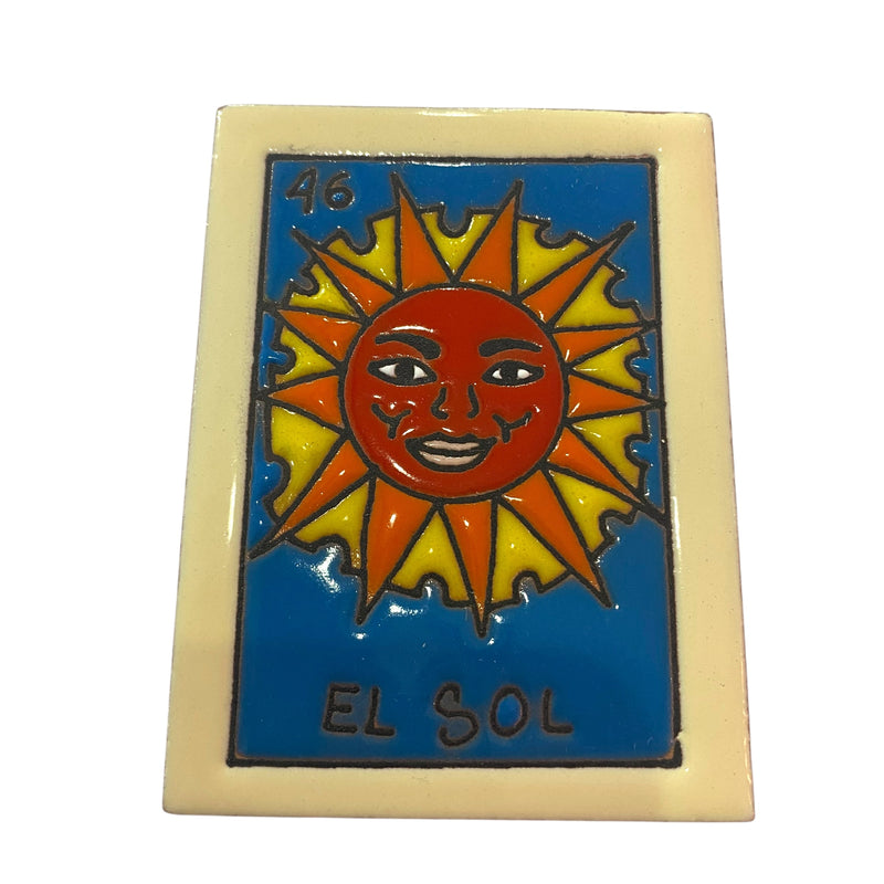 AAES Loteria Tile - El Sol - Coasters - Feliz Modern