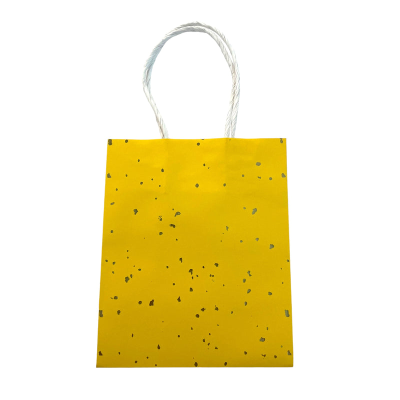 PPSW Bright Colored Gold Speckled Gift Bag - Yellow - Gifting Supplies - Feliz Modern