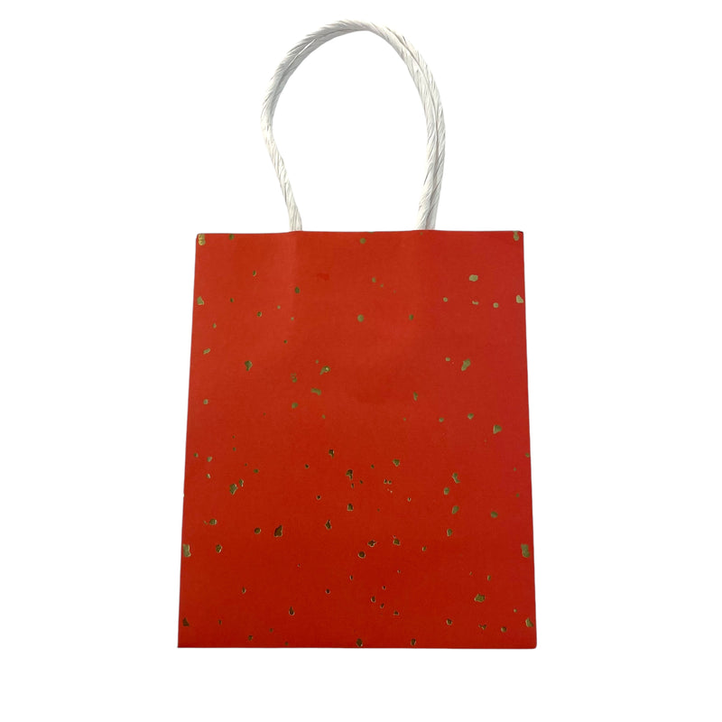 PPSW Bright Colored Gold Speckled Gift Bag - Red - Gifting Supplies - Feliz Modern