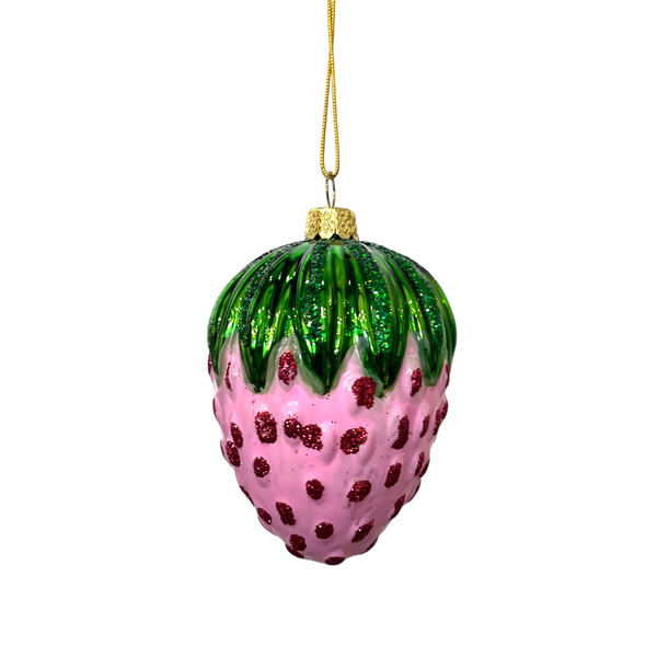 CFC Strawberry Ornament - Pink - Christmas - Feliz Modern