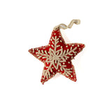 MECN Embroidered Star Ornament - Red - Christmas - Feliz Modern