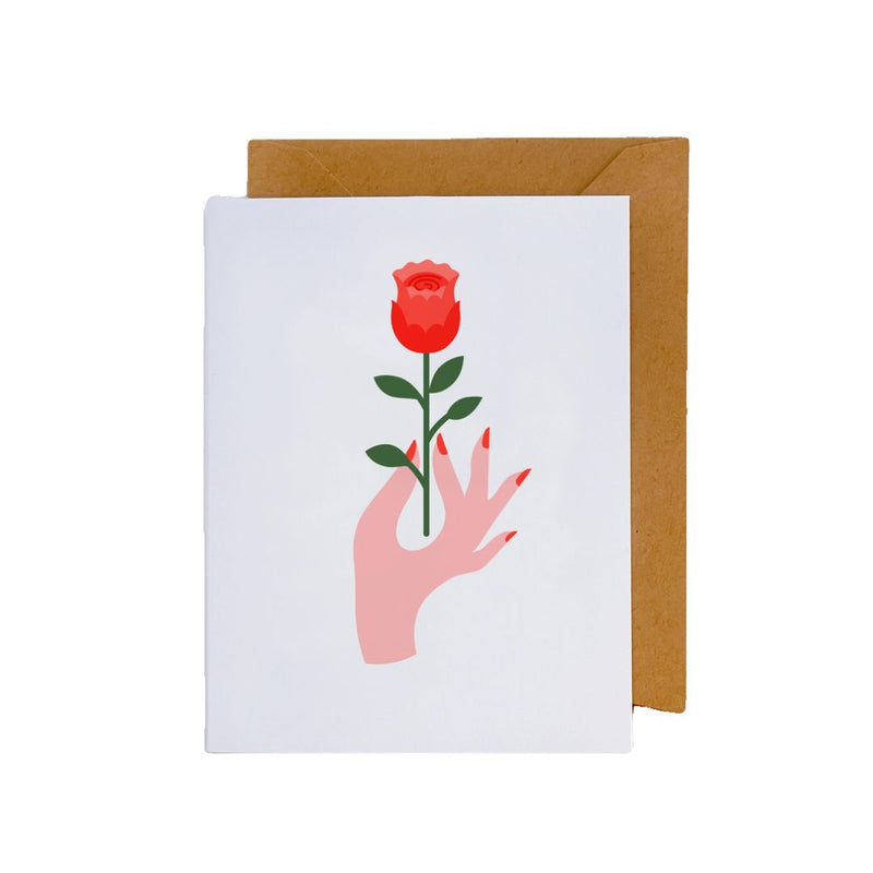 HAND Rose Card -  - Cards - Feliz Modern