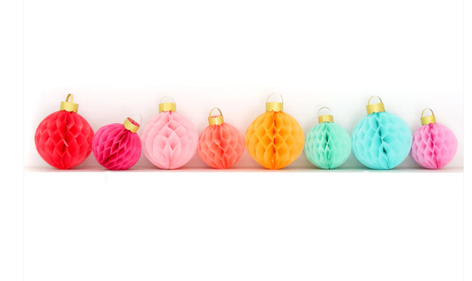 KAC Rainbow Honeycomb Ornament Set -  - Christmas - Feliz Modern