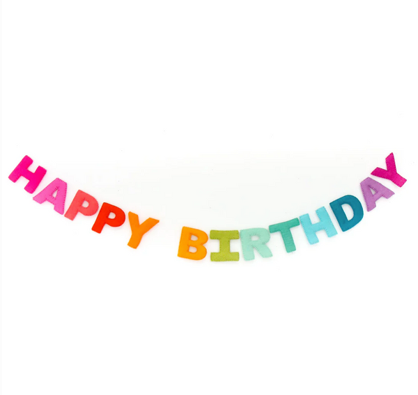 KAC Happy Birthday Felt Garland - - Garlands - Feliz Modern