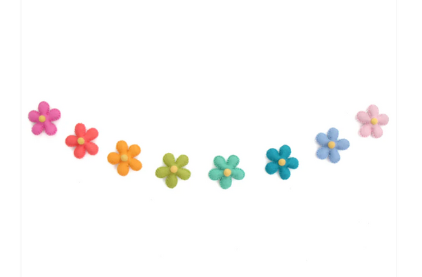 KAC Rainbow Daisy Felt Garland - - Garlands - Feliz Modern