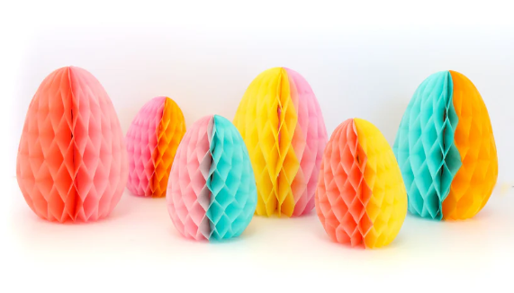 KAC Color Egg Honeycomb Decorations - - Easter - Feliz Modern