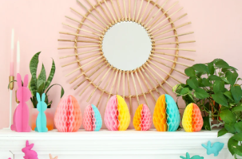 KAC Color Egg Honeycomb Decorations - - Easter - Feliz Modern