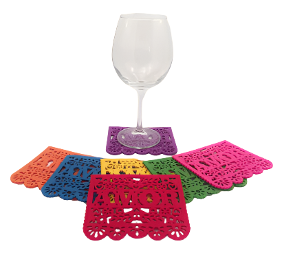 *BUI Amor Papel Picado Coasters - - Coasters - Feliz Modern