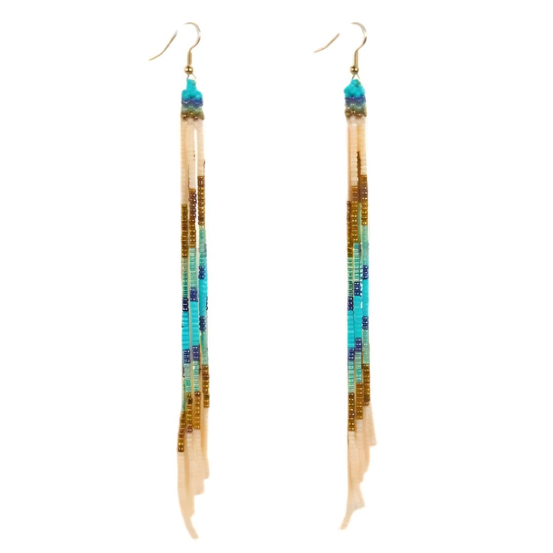 AIPO Turquoise Fringe Earrings -  - Earrings - Feliz Modern