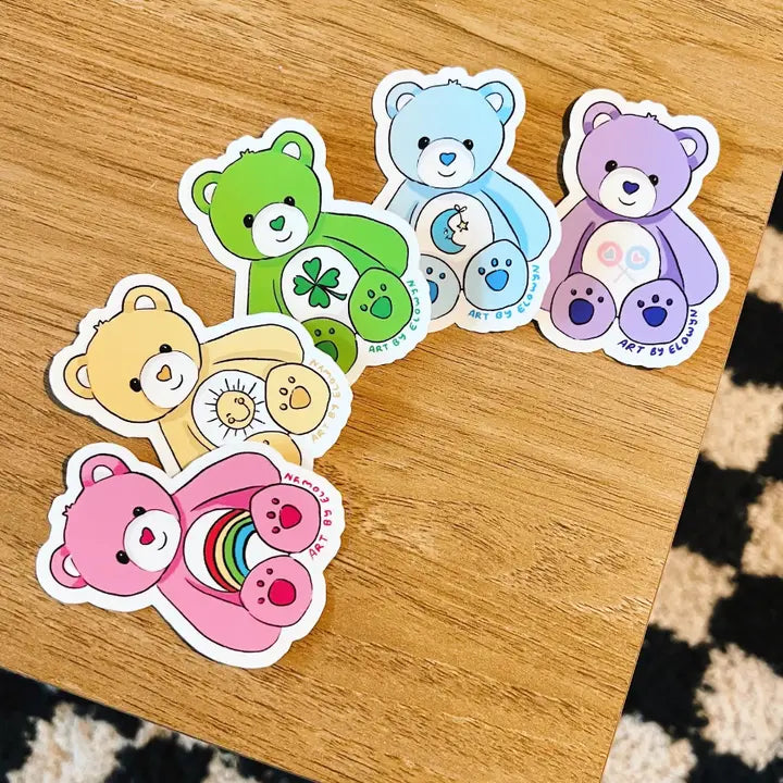 ABE Rainbow Bear Stickers - - - Feliz Modern