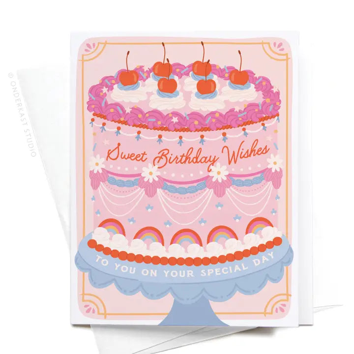 ONKS Sweet Birthday Cake Card - - Cards - Feliz Modern