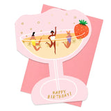 CAS Champagne Birthday Card -  - Cards - Feliz Modern