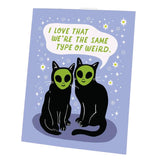 FES Alien Cat Friends Card -  - Cards - Feliz Modern