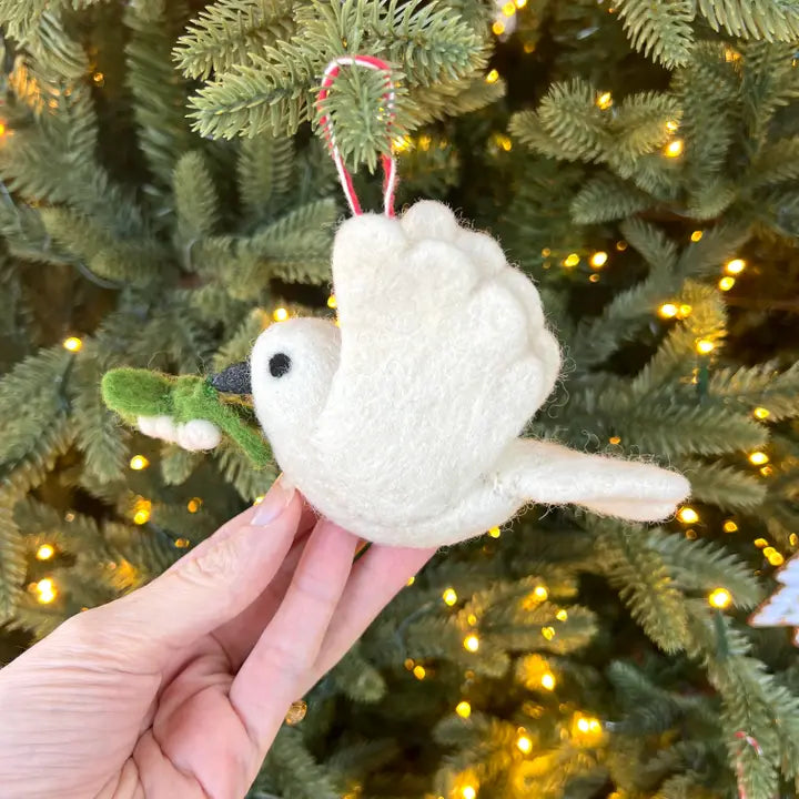 OFO Dove with Olive Branch Ornament -  - Christmas - Feliz Modern