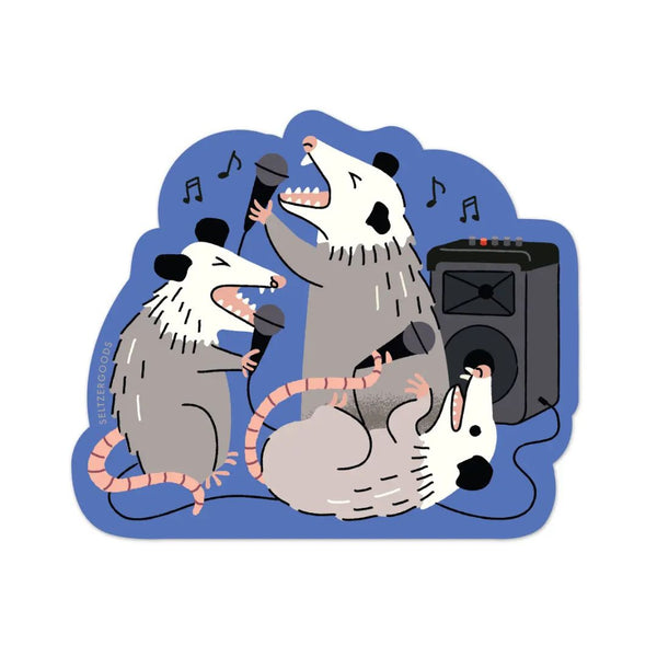 SLTZ Opossum Karaoke Sticker - - Stickers - Feliz Modern