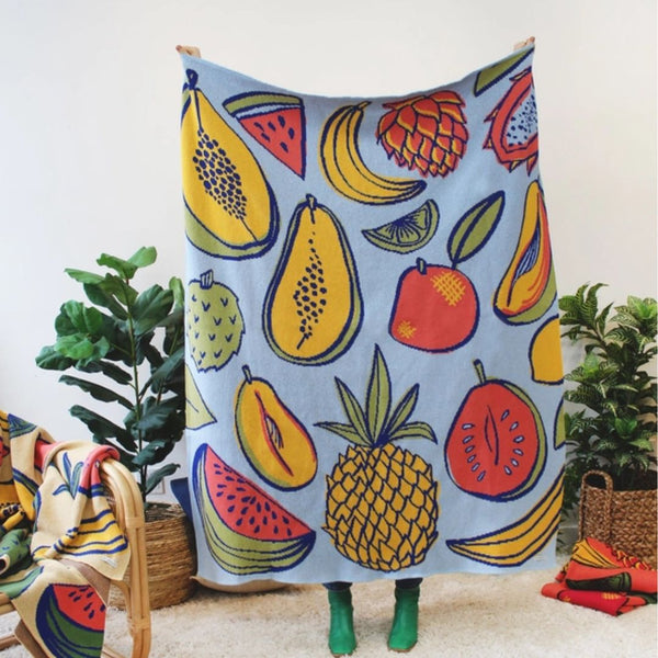 CNAC Tropical Fruit Blanket -  - Pillows & Throws - Feliz Modern