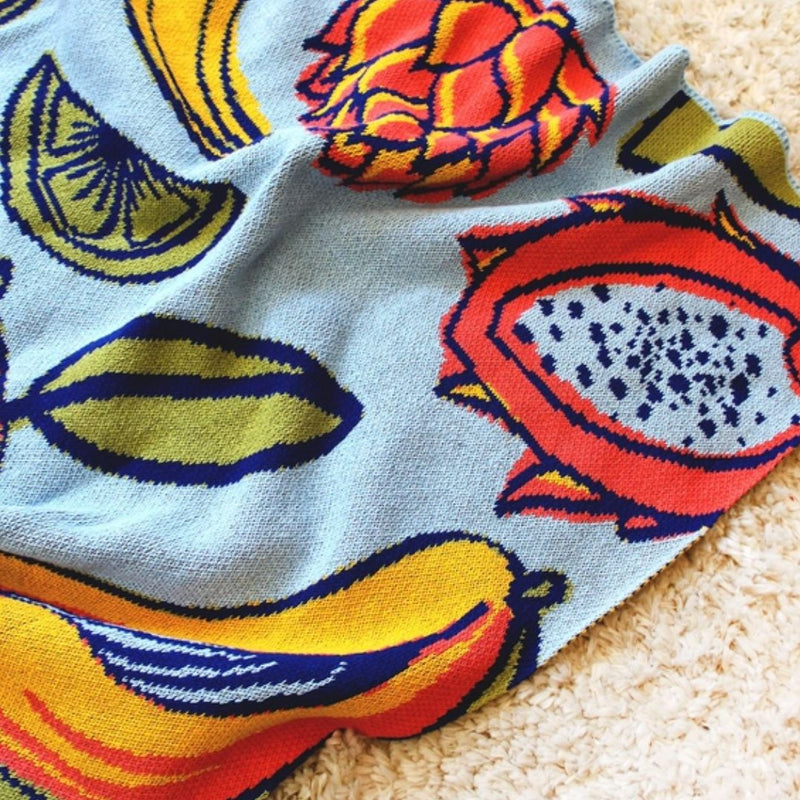 CNAC Tropical Fruit Blanket -  - Pillows & Throws - Feliz Modern