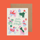 AAPK Furry and Bright Dog Christmas Card - - Cards - Feliz Modern