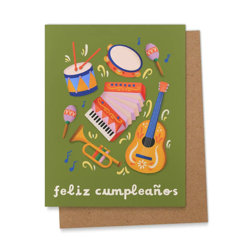 AAPK Mariachi Instrument Birthday Card - - Cards - Feliz Modern