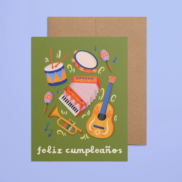 AAPK Mariachi Instrument Birthday Card - - Cards - Feliz Modern