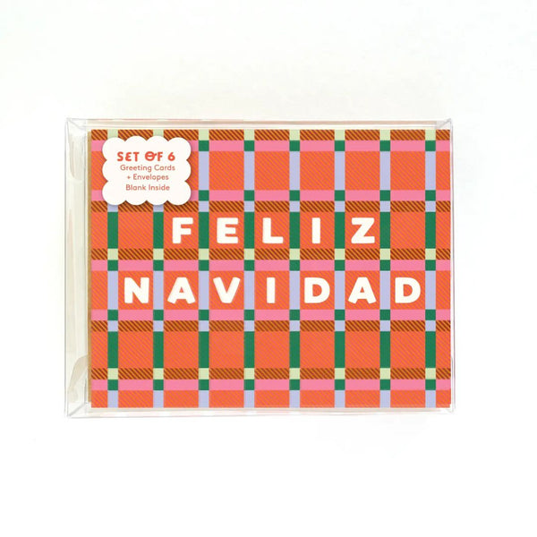 AAPK Feliz Navidad Plaid Cards Box Set - - Cards - Feliz Modern