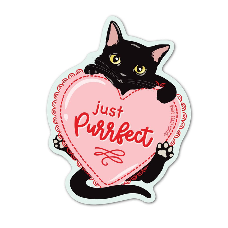 LLP Purrfect Black Cat Sticker - - Stickers - Feliz Modern