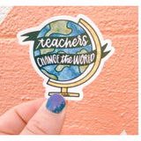 NRDE Teachers Change The World Sticker - - Stickers - Feliz Modern