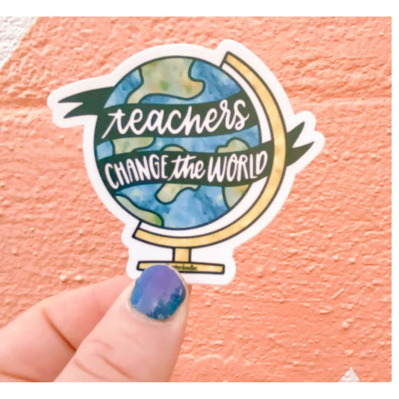 NRDE Teachers Change The World Sticker - - Stickers - Feliz Modern