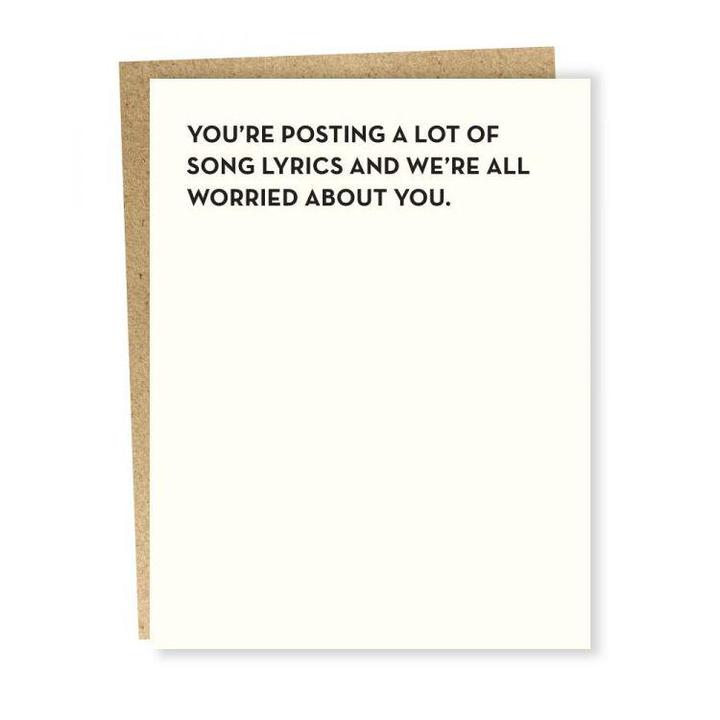 SAP* song lyrics card -  - Cards - Feliz Modern