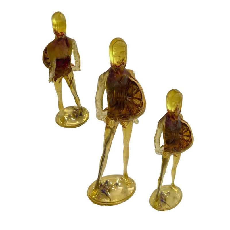 JNK Flower Power Pose Sculptures (3rd Edition) - Translucent Yellow 2 - Art - Feliz Modern