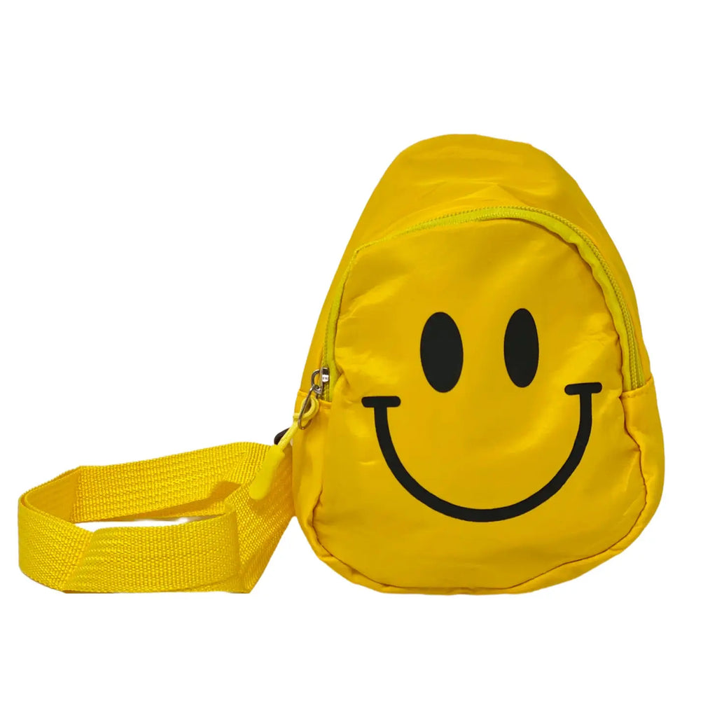 Elena Handbags Cotton Knitted Smiley Face Bag