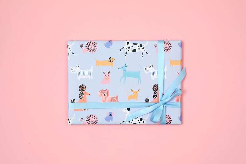 RUCA* Cute Dogs Wrapping Paper Sheet (curbside or in-store only) - - Gifting Supplies - Feliz Modern