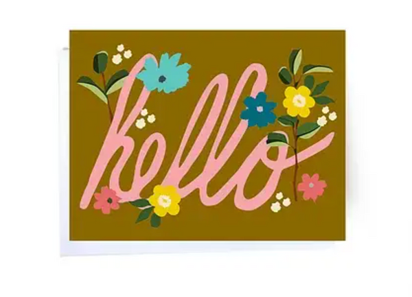 ELGR* Hello Cursive Card -  - Cards - Feliz Modern